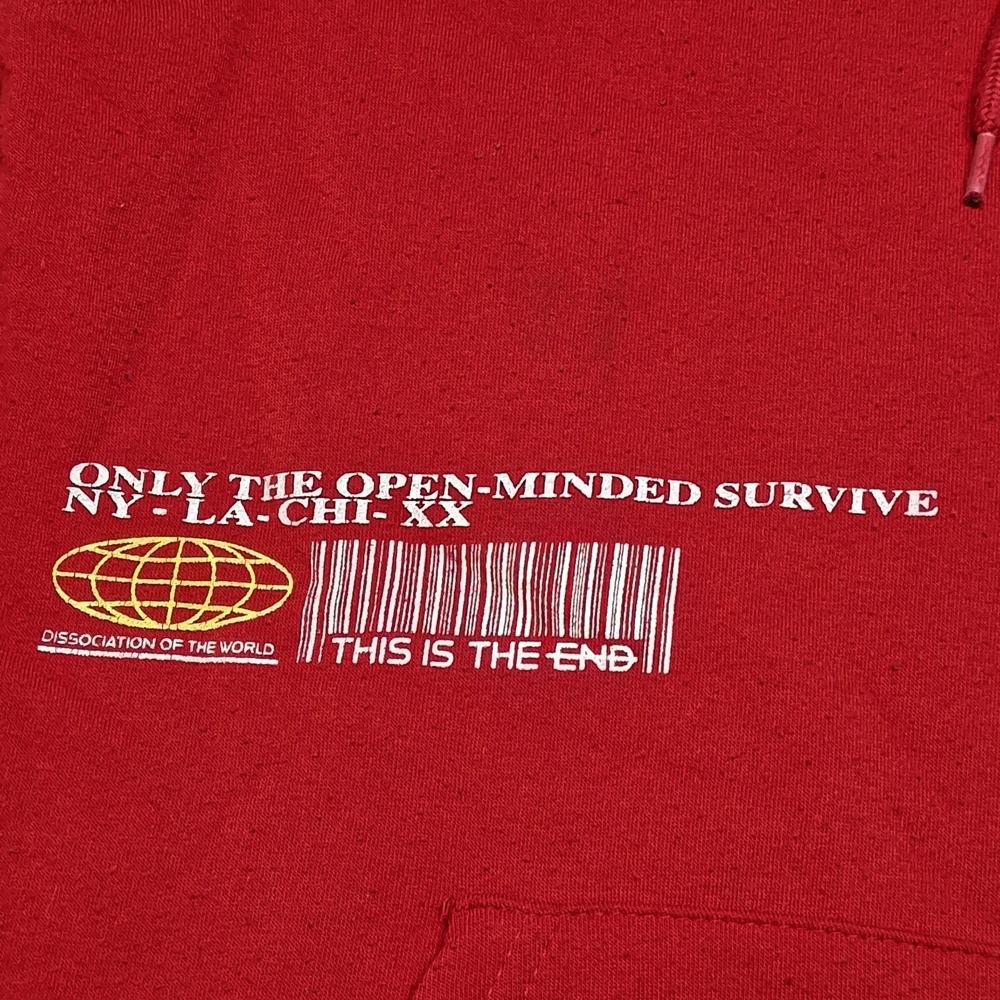 Trademark Brooklyn Clothing hoodie Medium Color Red Expanded Horizons 199X - Picture 4 of 12